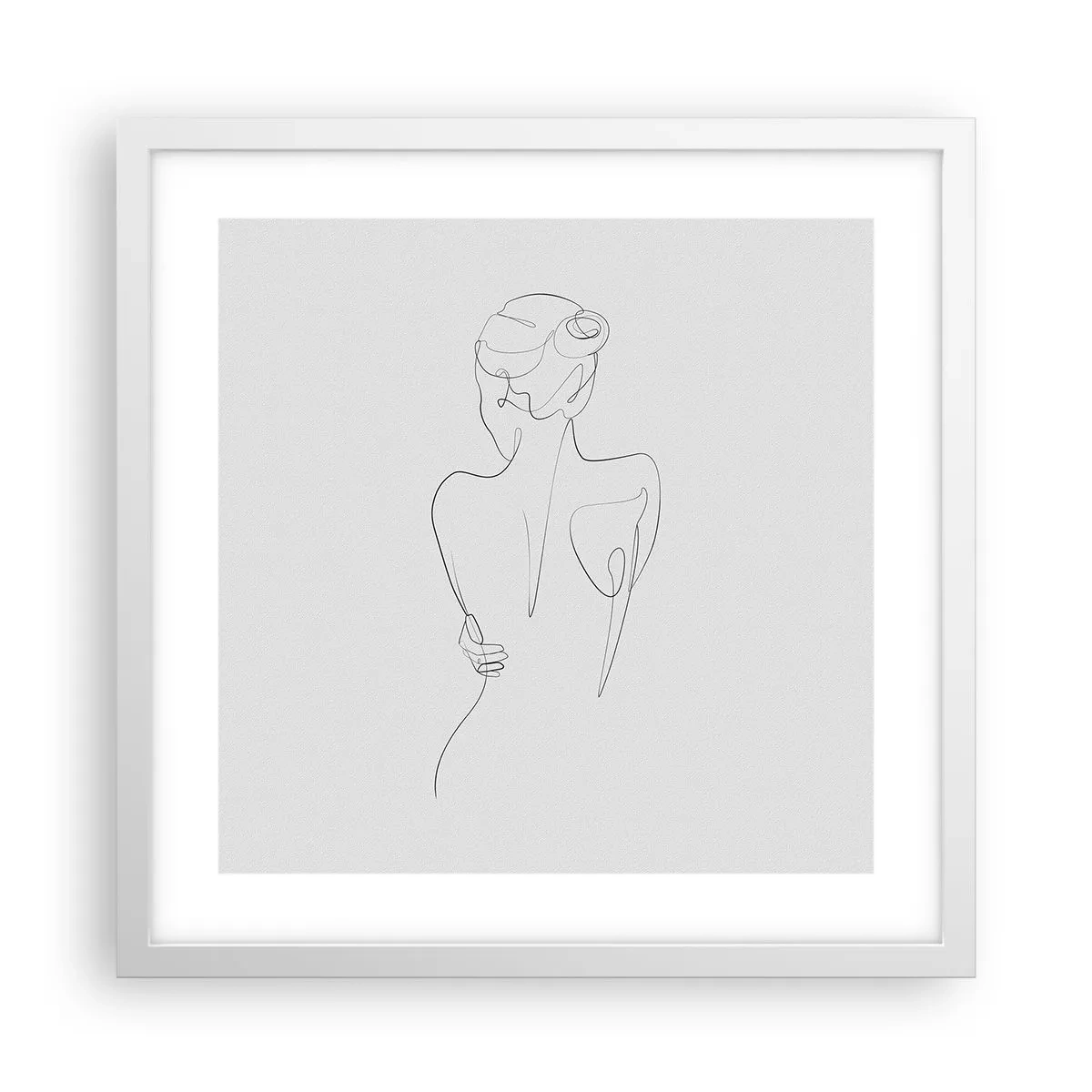 Poster in een witte lijst - Lichaamsmuziek - 40x40 cm