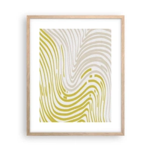 Een poster in een licht eiken lijst - Een compositie met een zachte buiging - 40x50 cm