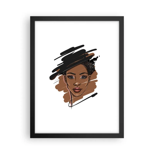 Poster in een zwarte lijst - Zoet als chocolade - 30x40 cm