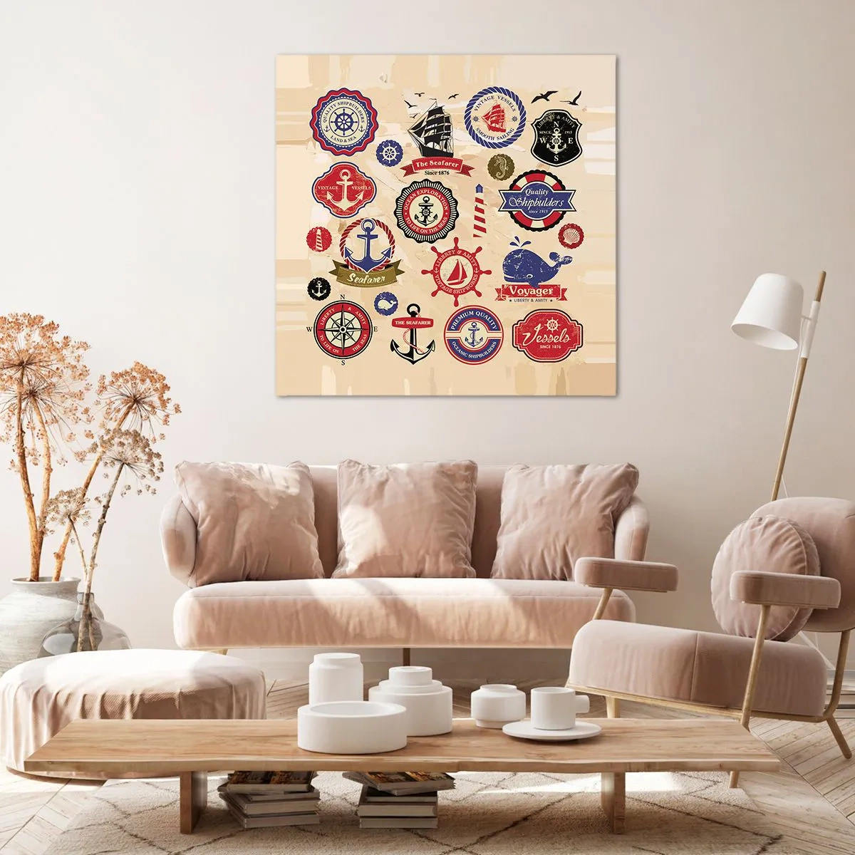 Schilderen op canvas - Zeilende broederschap - 60x60 cm