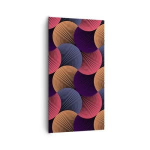 Schilderen op canvas - In een cirkelvormig ritme - 65x120 cm