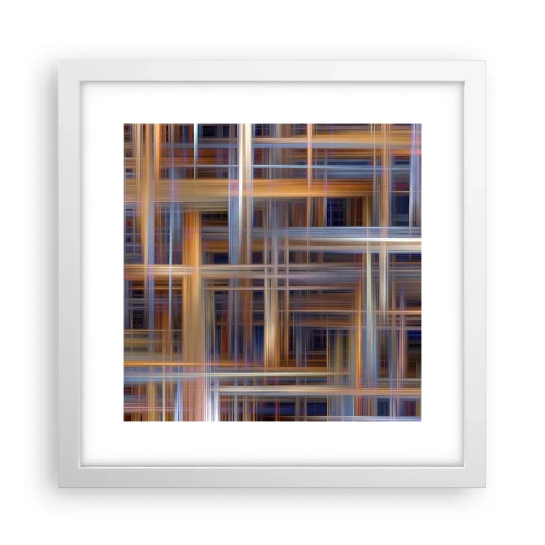 Poster in een witte lijst - Geweven van licht - 30x30 cm
