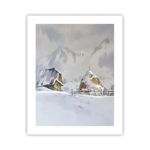 Poster - In een besneeuwde vallei - 40x50 cm