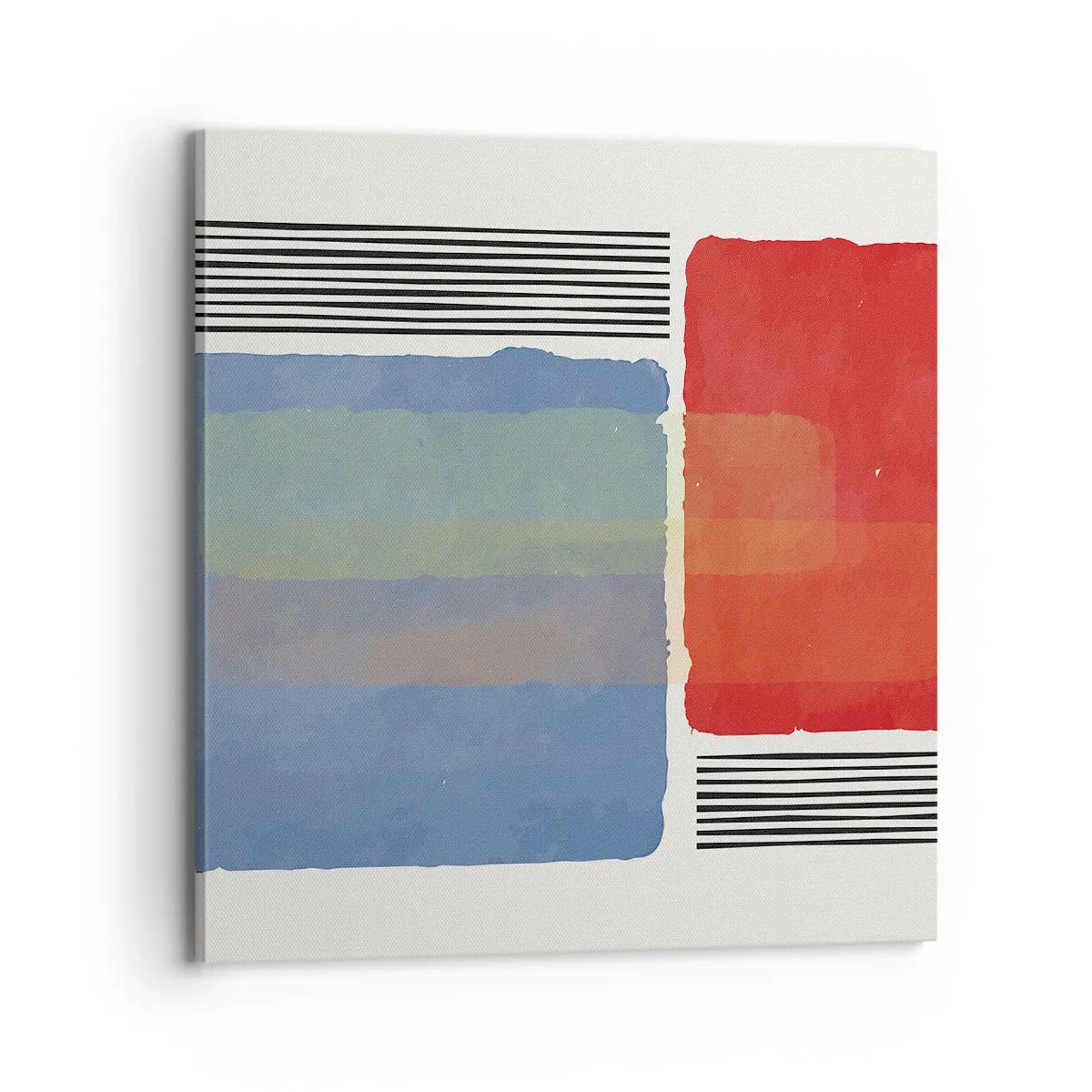 Schilderen op canvas - De geest en de letter van de geometrie - 70x70 cm