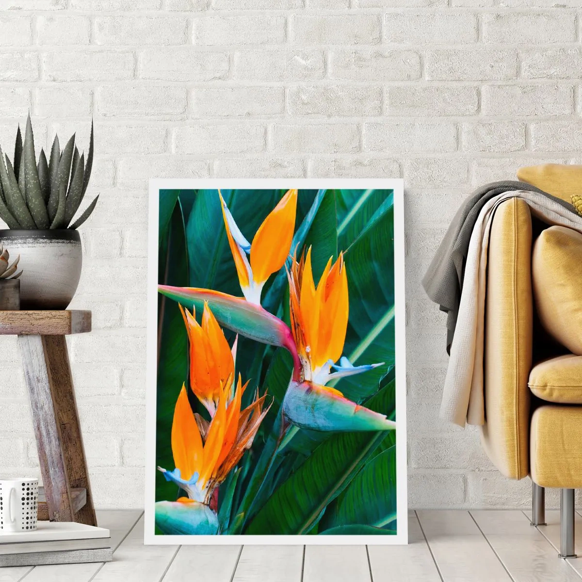 Poster - Is het een bloem of is het een vogel? - 50x70 cm
