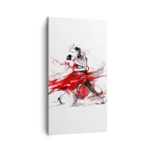 Schilderen op canvas - Tango - het ritme van passie - 45x80 cm