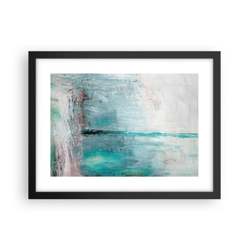 Poster in een zwarte lijst - Horizontaal in blauw - 40x30 cm