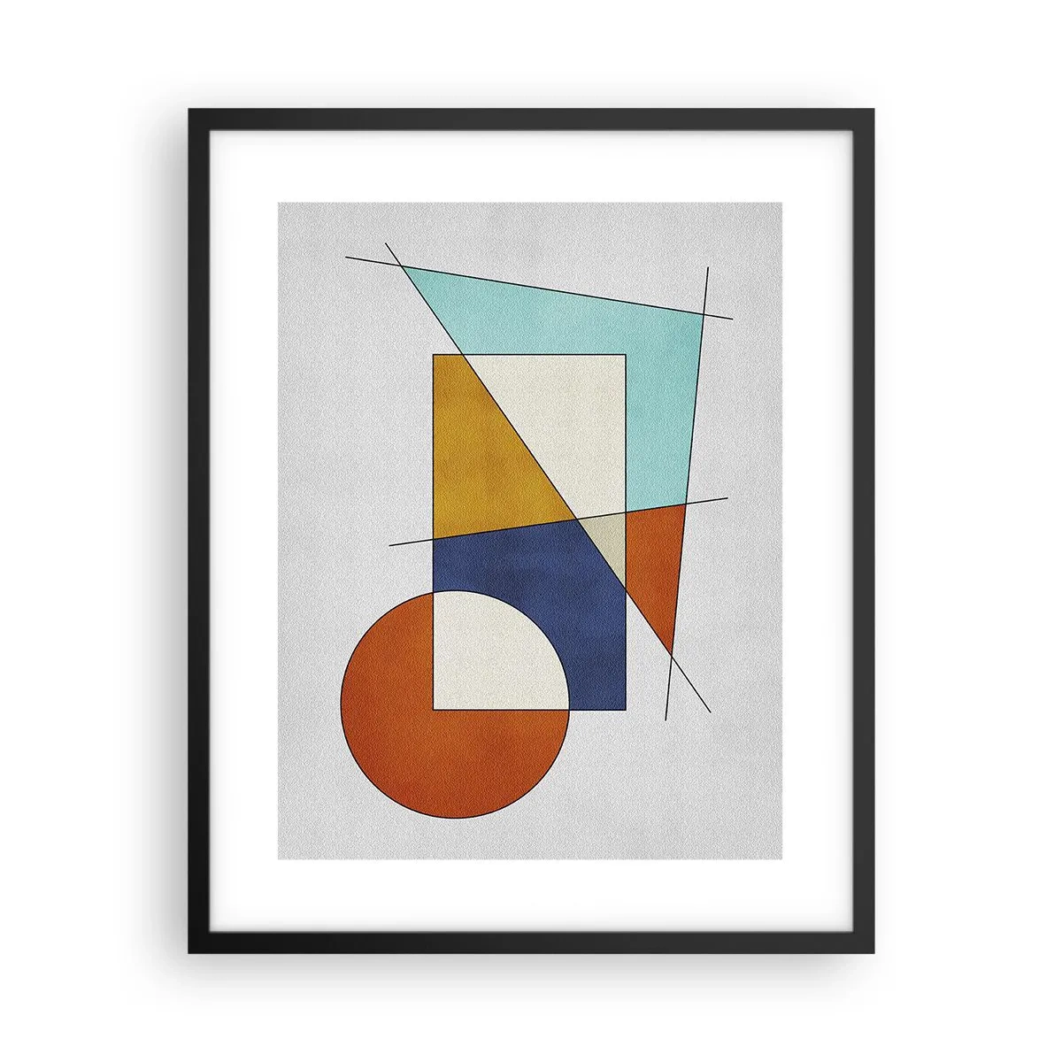 Poster in een zwarte lijst - Abstractie: modernistisch plezier - 40x50 cm