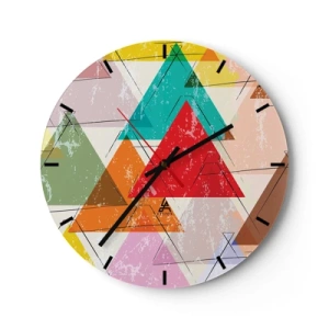 Wandklok - Klok - Onzinnige praat uitslaan - 40x40 cm