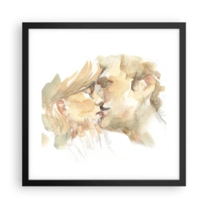 Poster in een zwarte lijst - De helft gevonden? - 40x40 cm