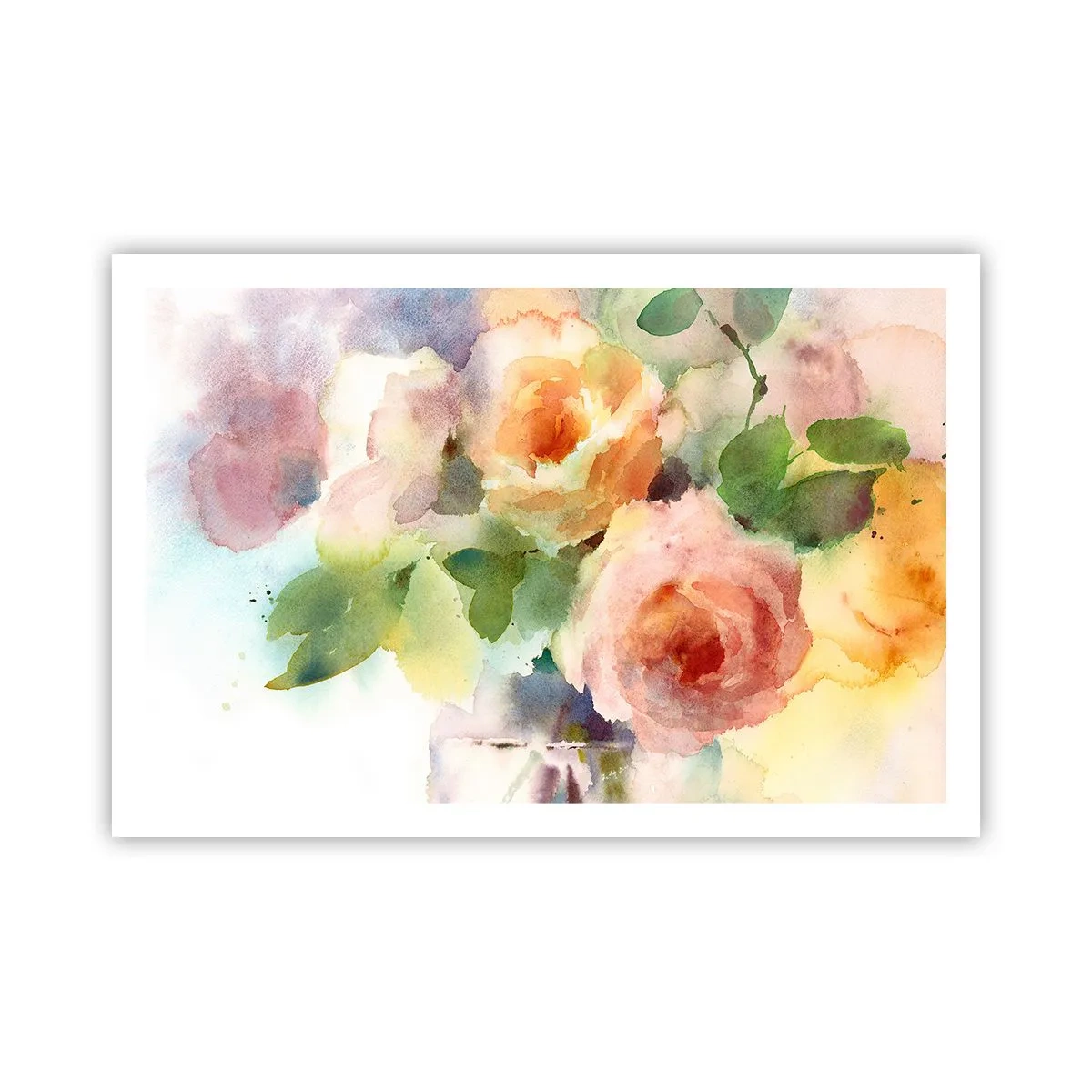Poster - Delicaat als aquarel - 91x61 cm