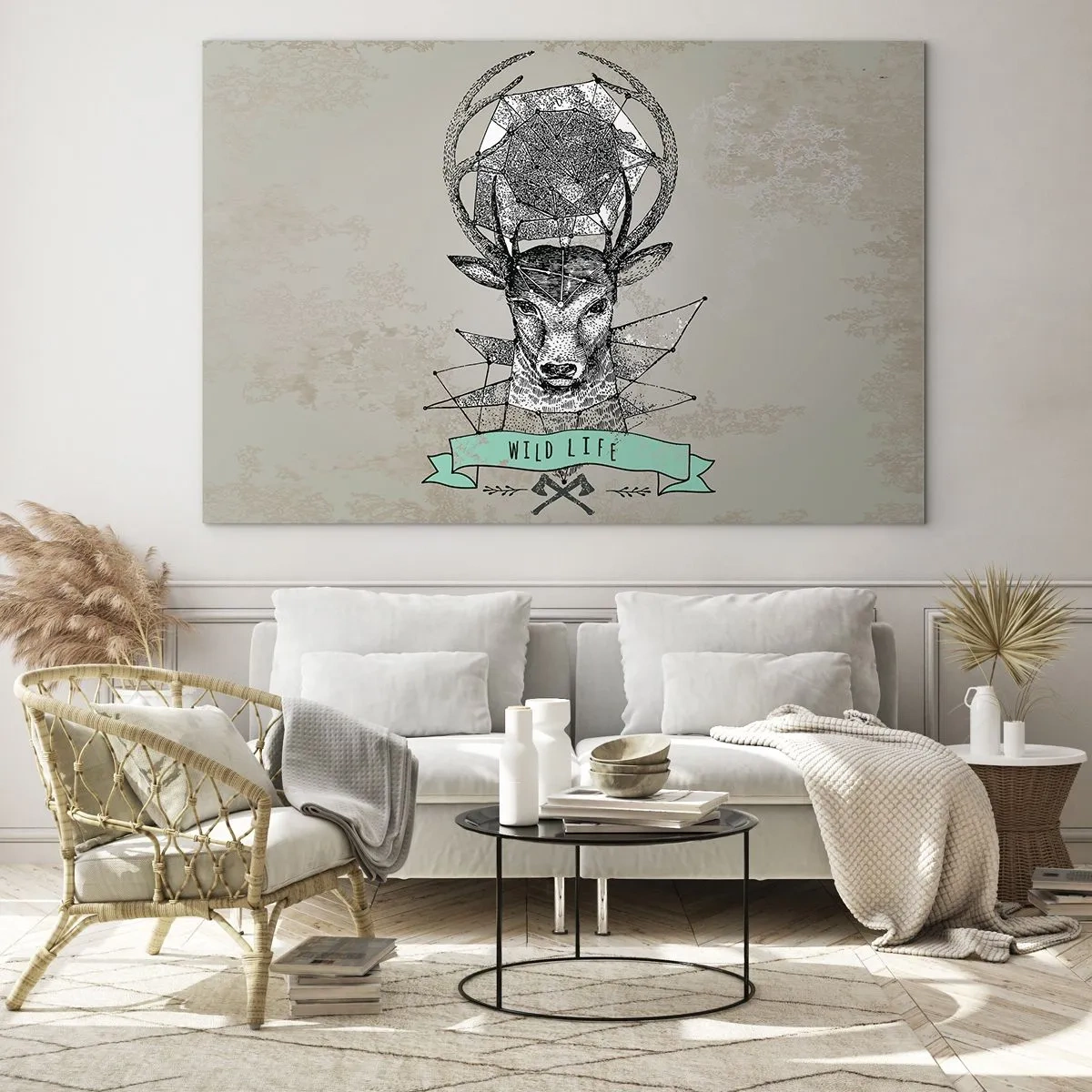 Schilderen op glas - Sint Hubertus visie - 120x80 cm