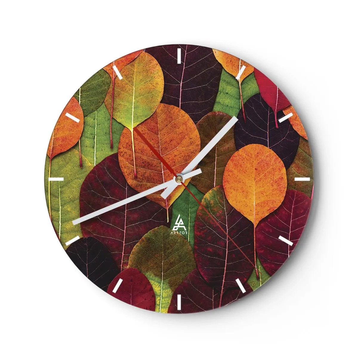 Wandklok - Klok - Herfst mozaïek - 40x40 cm