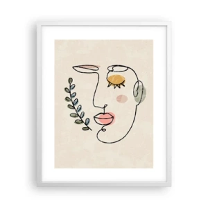 Poster in een witte lijst - Vrede gevonden - 40x50 cm