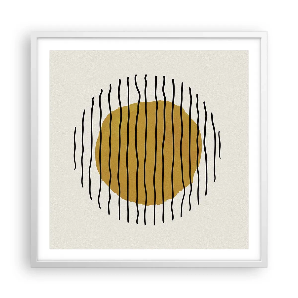 Poster in een witte lijst - Abstractie trillend van warmte - 60x60 cm