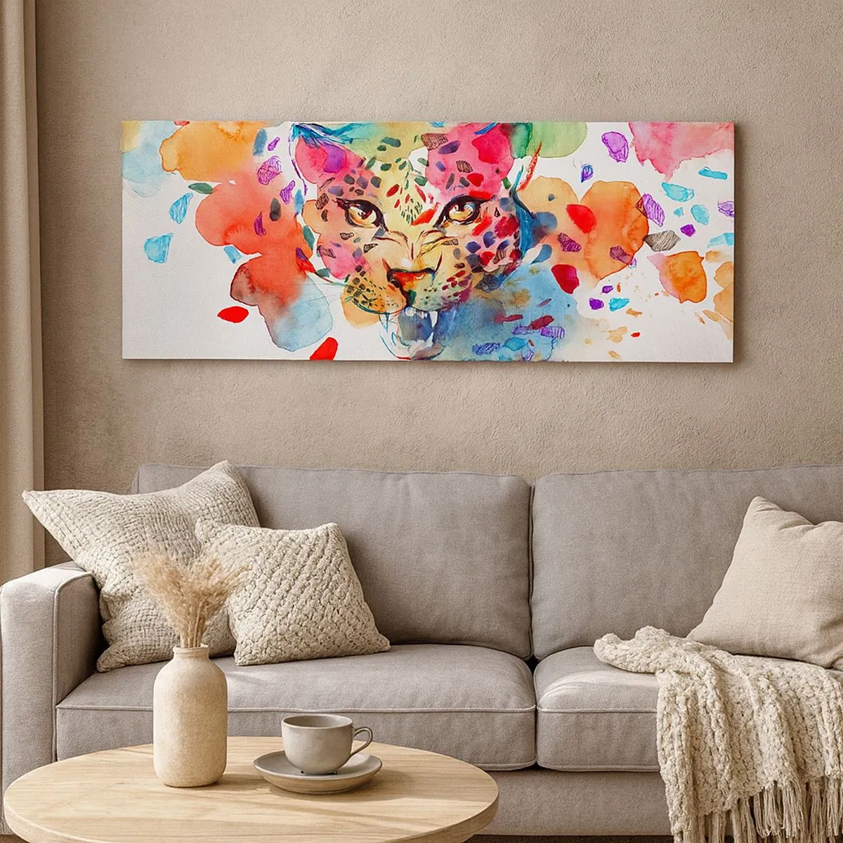 Schilderen op canvas - Schoonheid en het beest - 100x40 cm