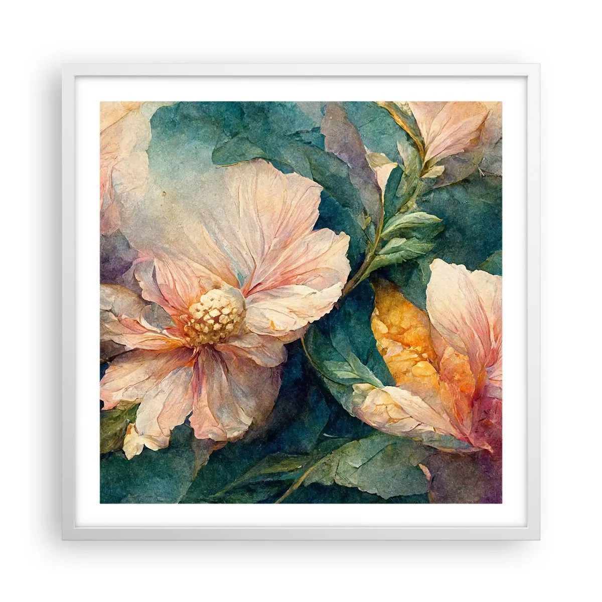 Poster in een witte lijst - Gewoon subtiliteit - 60x60 cm