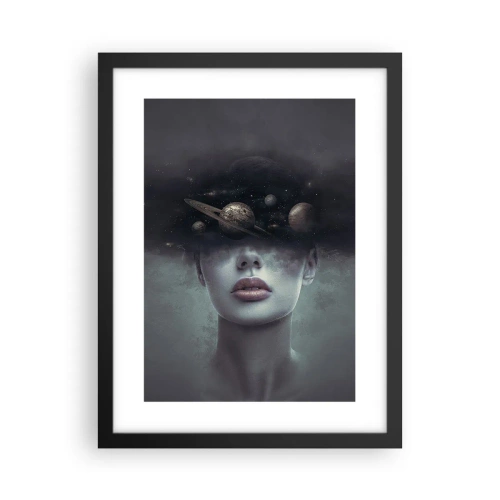 Poster in een zwarte lijst - En de planeten worden gek... - 30x40 cm