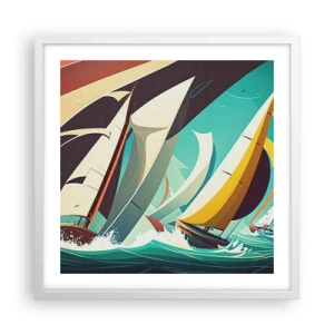 Poster in een witte lijst - Met elementen als een broer - 50x50 cm