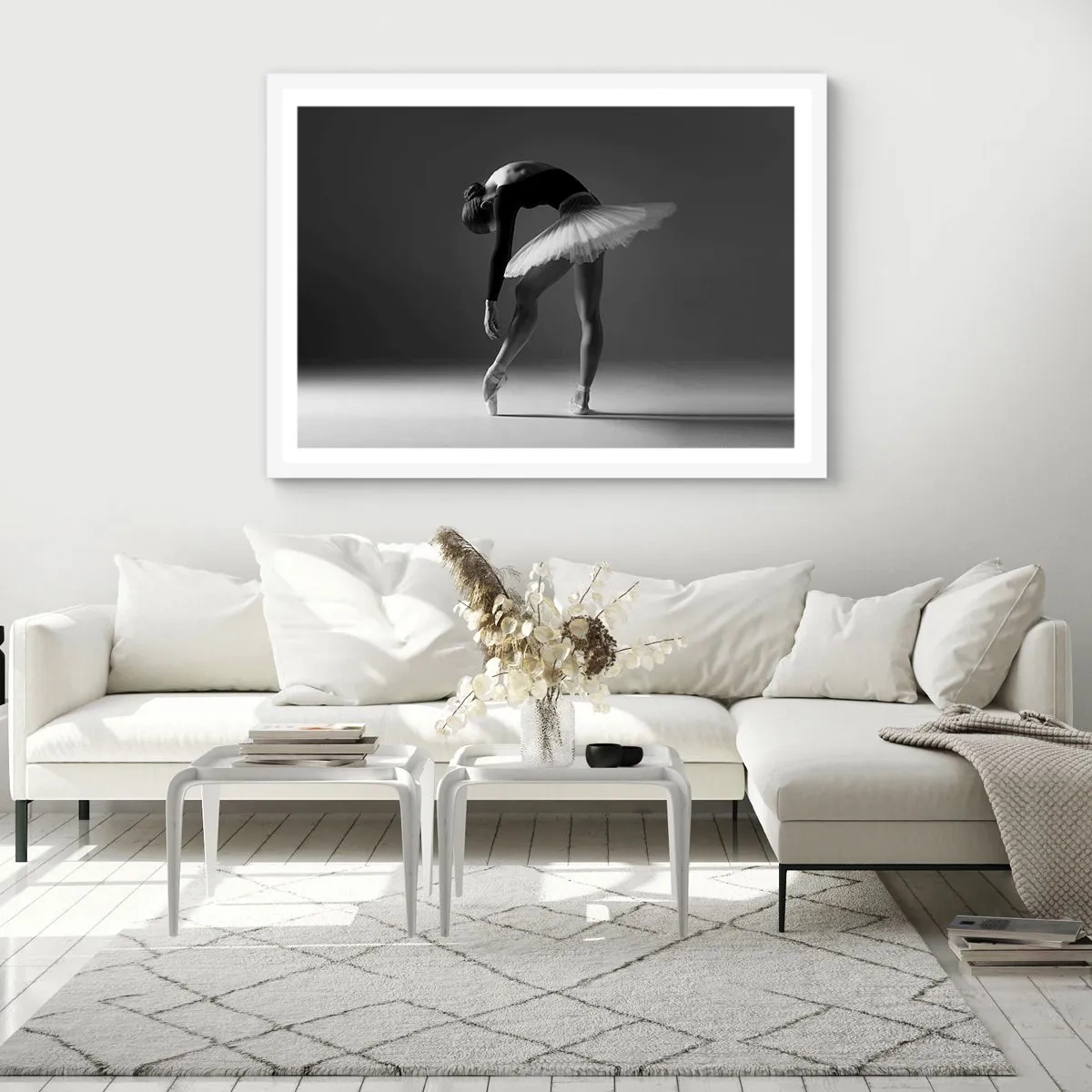 Poster in een witte lijst - Bella ballerina - 70x50 cm