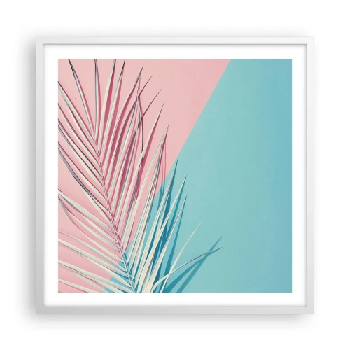 Poster in een witte lijst - Tropische impressie - 60x60 cm