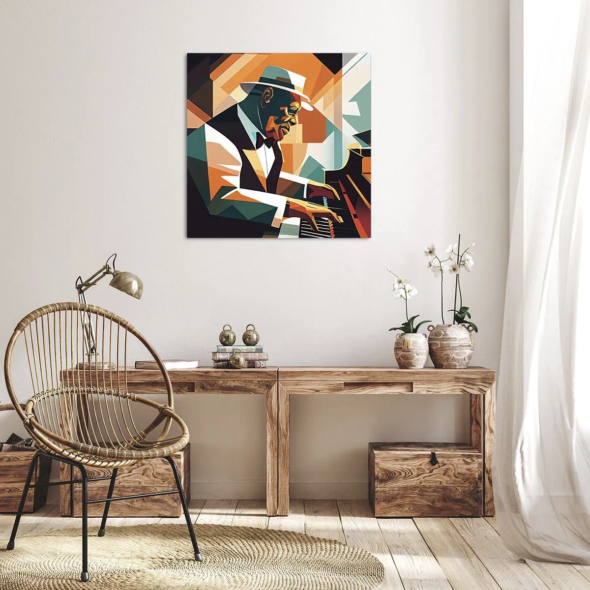 Schilderen op canvas - Al die jazz - 70x70 cm