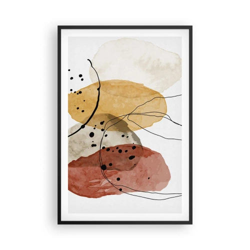 Poster in een zwarte lijst - Als lichte, transparante lucht - 61x91 cm