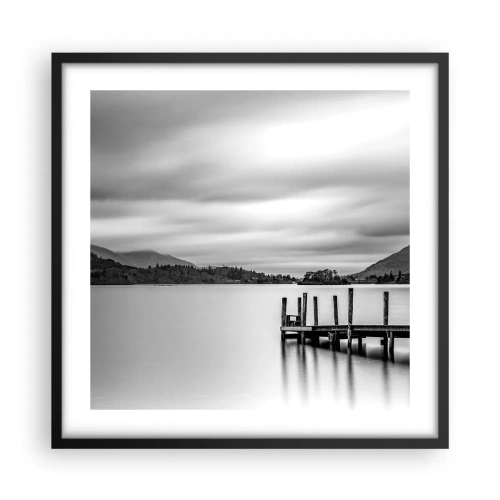 Poster in een zwarte lijst - Zachtheid en kracht - 50x50 cm