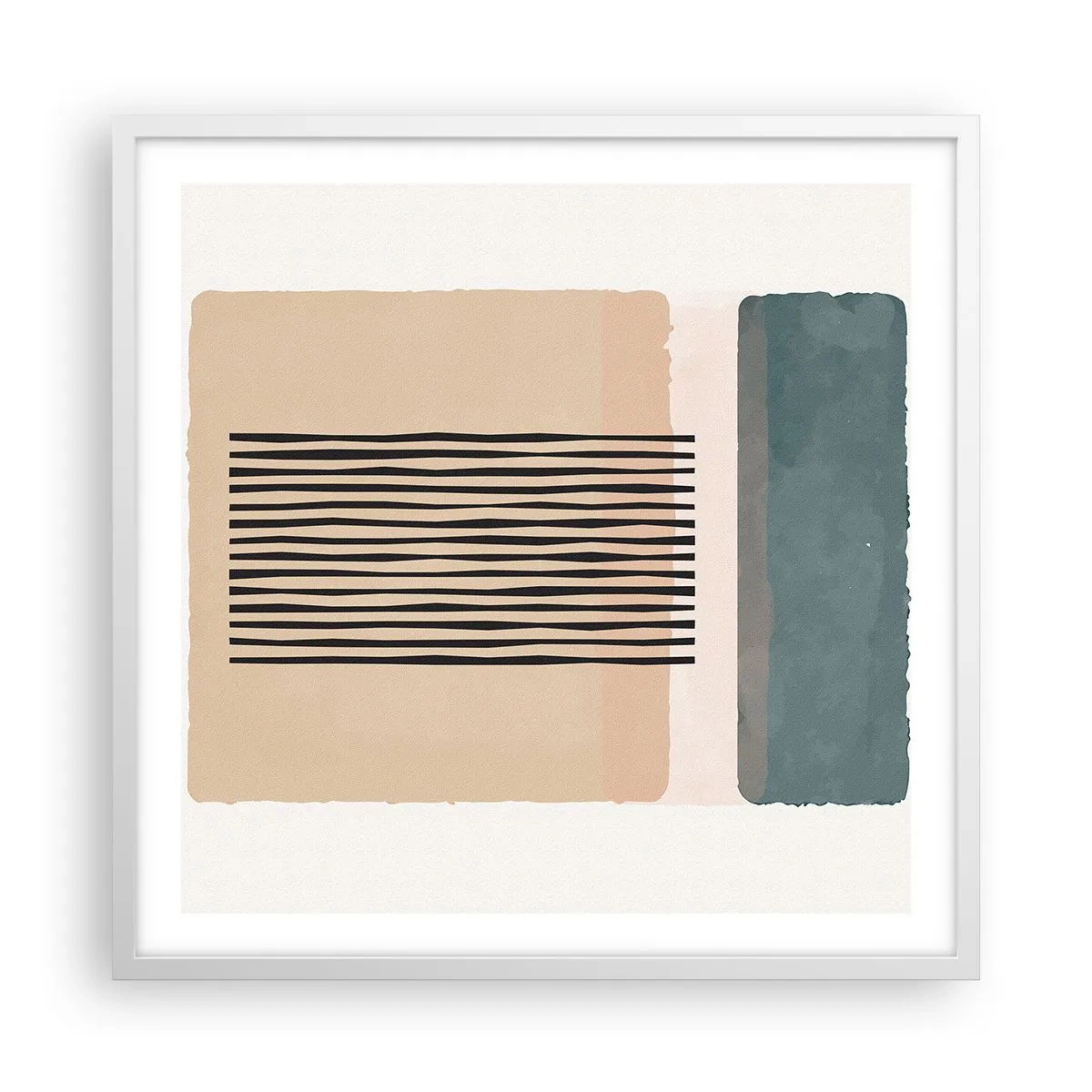 Poster in een witte lijst - Alles is oke - 60x60 cm