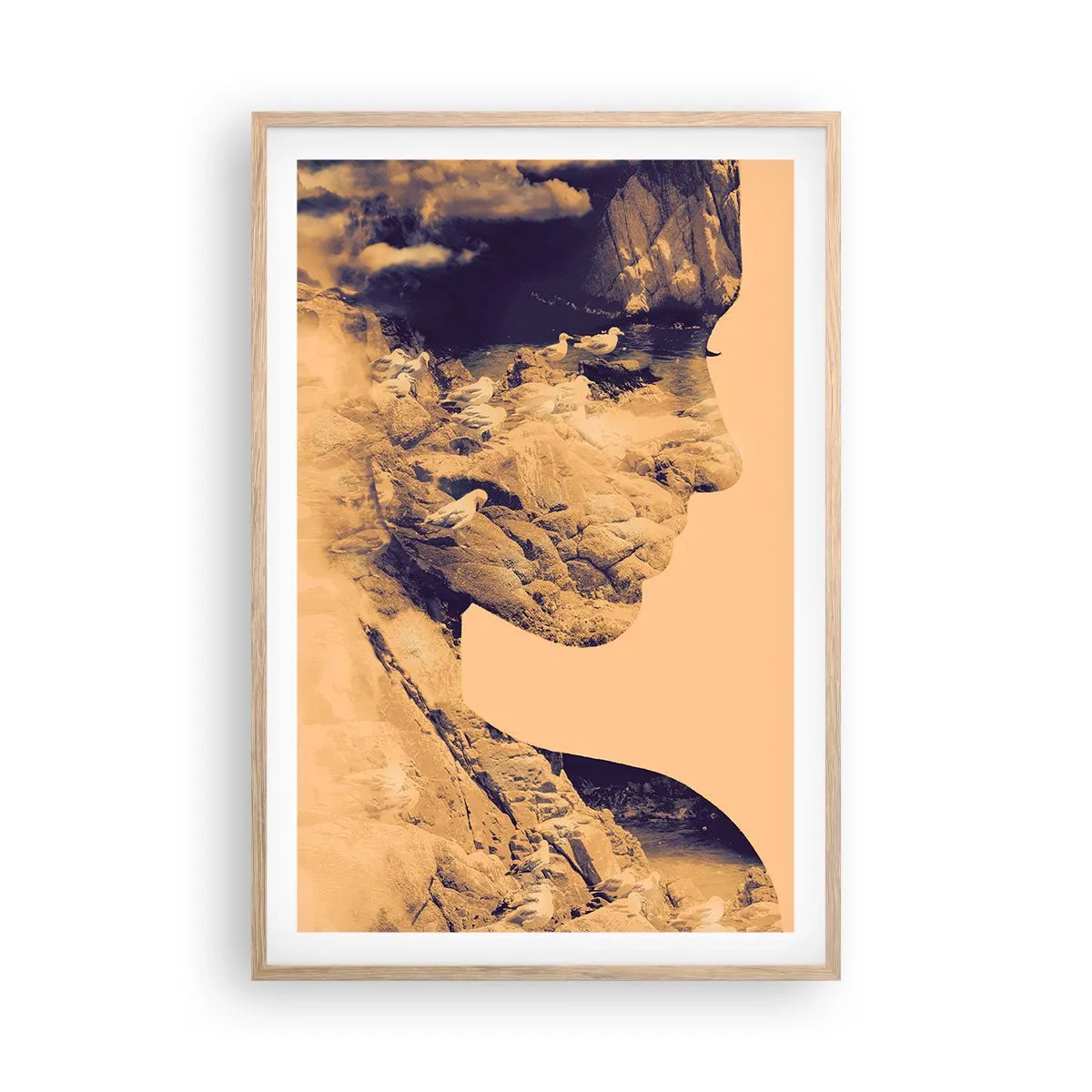 Een poster in een licht eiken lijst - Van nature mooi - 61x91 cm