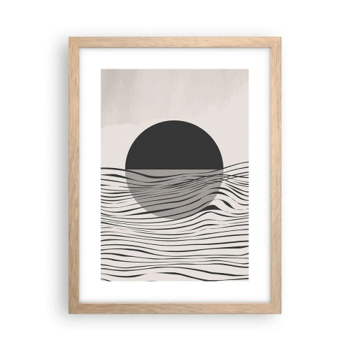 Een poster in een licht eiken lijst - Halve compositie - 30x40 cm