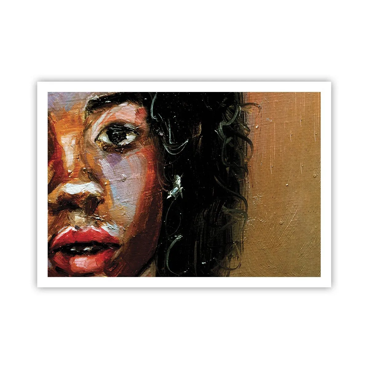 Poster - Zwart en gloed - 100x70 cm