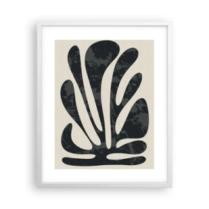 Poster in een witte lijst - Meervingerige abstractie - 40x50 cm