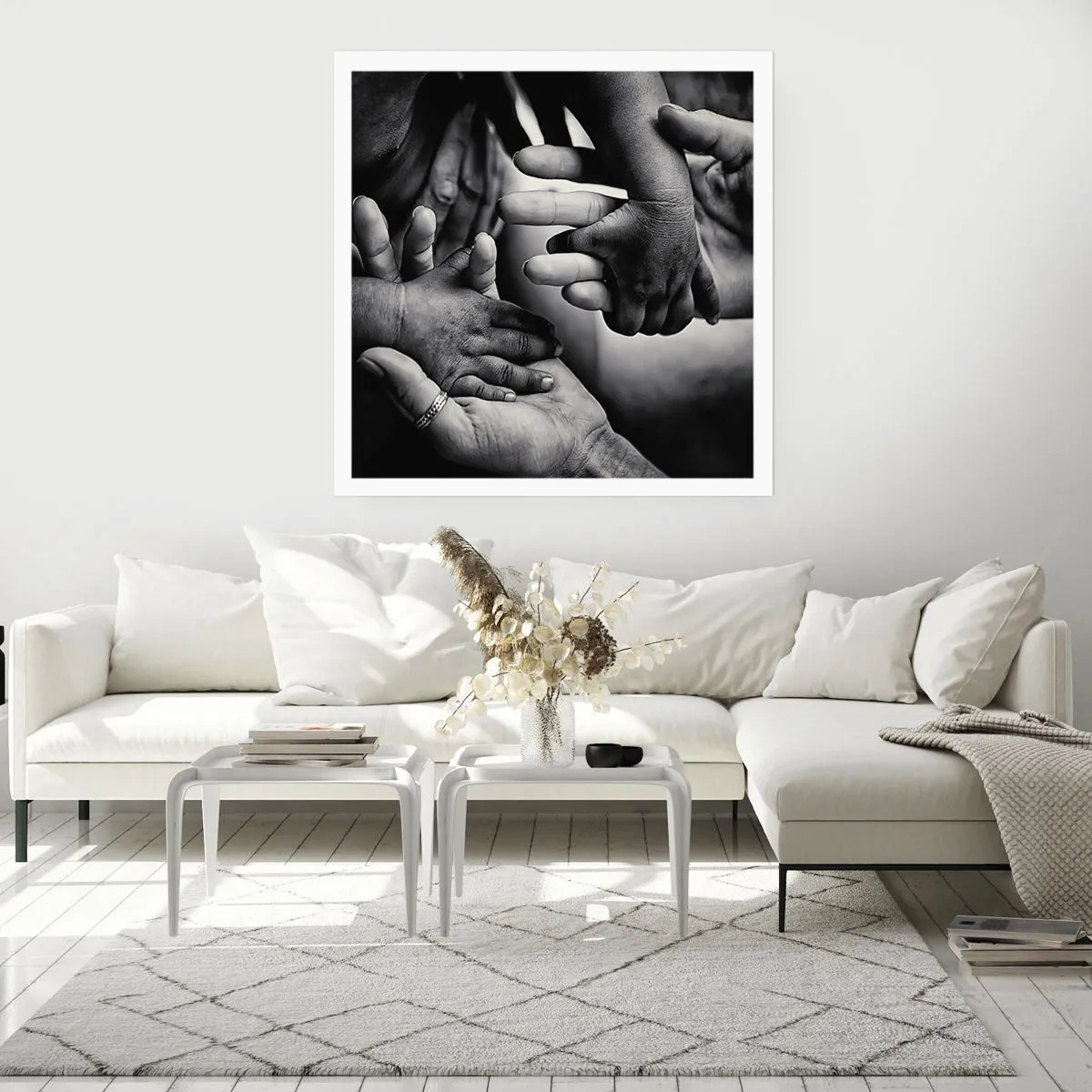 Poster - Om mens te zijn - 40x40 cm