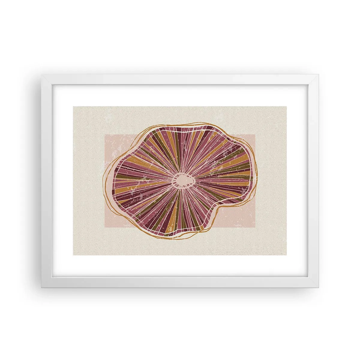 Poster in een witte lijst - Stralende abstractie - 40x30 cm