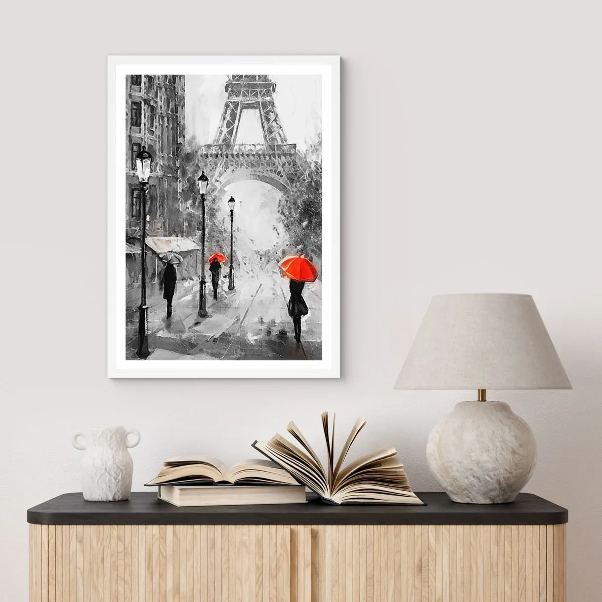 Poster in een witte lijst - Alle wegen leiden naar haar - 70x100 cm