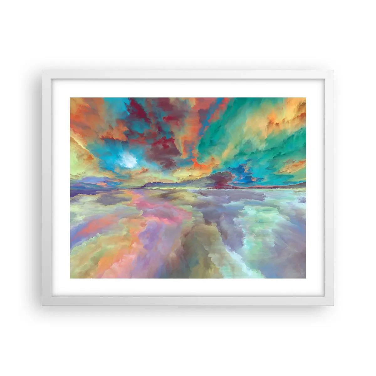 Poster in een witte lijst - Twee hemelen - 50x40 cm