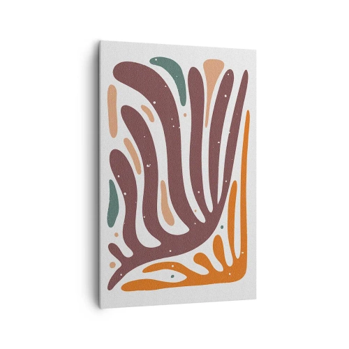 Schilderen op canvas - Stralende organische compositie - 80x120 cm