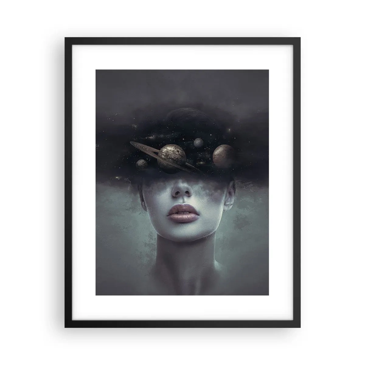 Poster in een zwarte lijst - En de planeten worden gek... - 40x50 cm