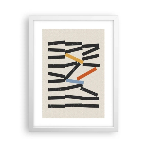 Poster in een witte lijst - Domino – compositie - 30x40 cm