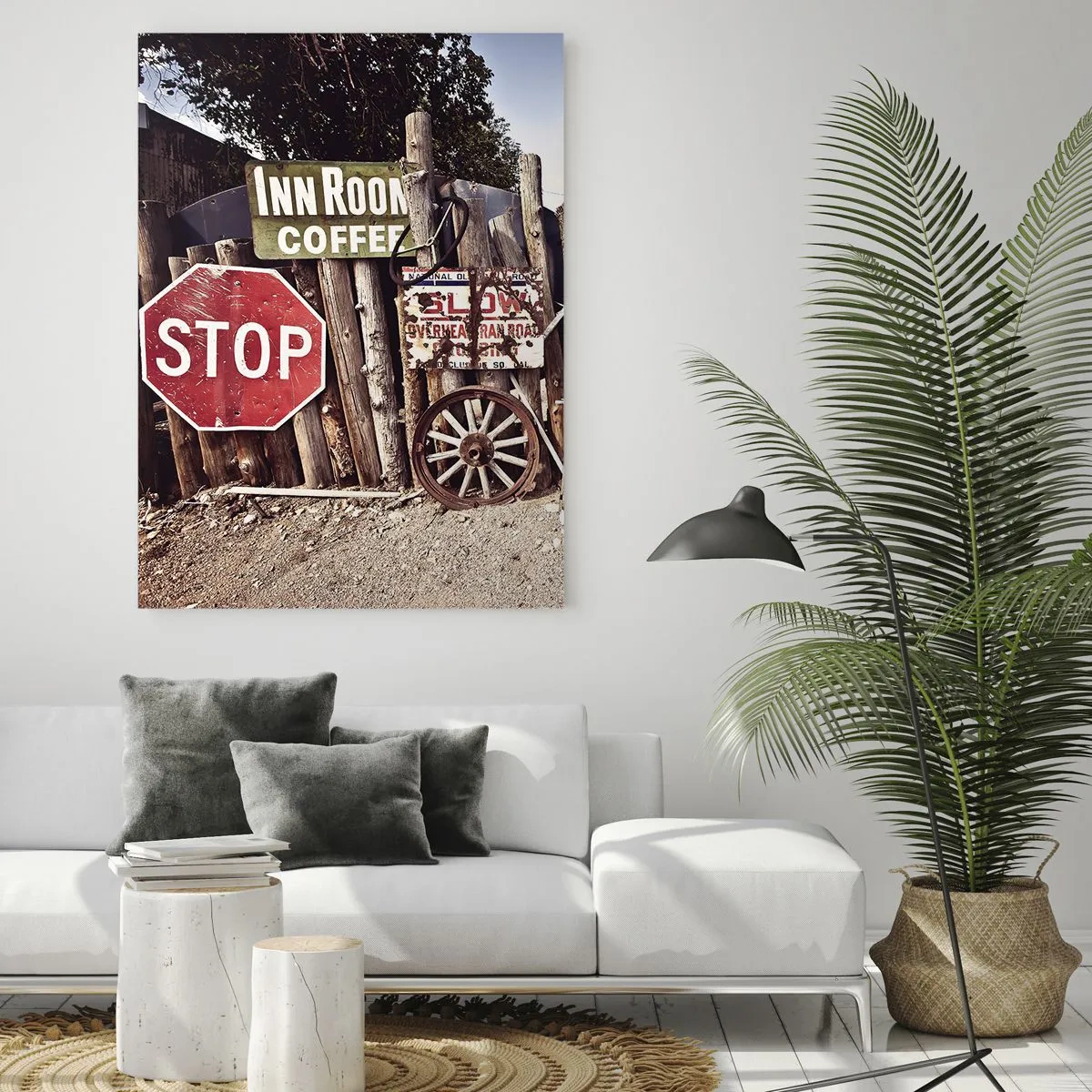 Schilderen op glas - En de tijd is gestopt - 70x100 cm