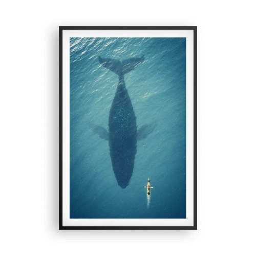 Poster in een zwarte lijst - Ontmoeting aan de oceaan - 61x91 cm