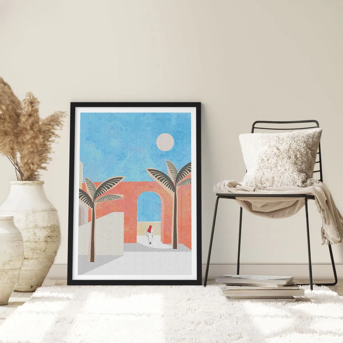 Poster in een zwarte lijst - Arabische dag - 30x40 cm