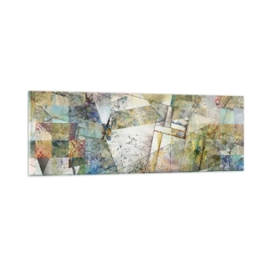 Schilderen op glas - Geometrische schuifeling - 90x30 cm