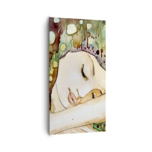 Schilderen op canvas - Een smaragd-violette droom - 65x120 cm