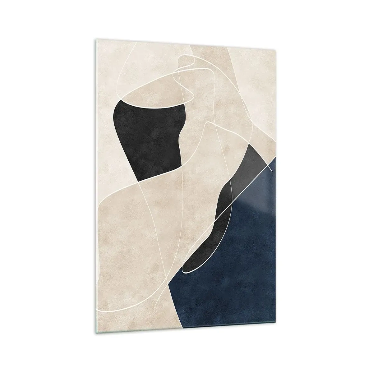 Schilderen op glas - Abstracte compositie – kleurcontrast - 70x100 cm