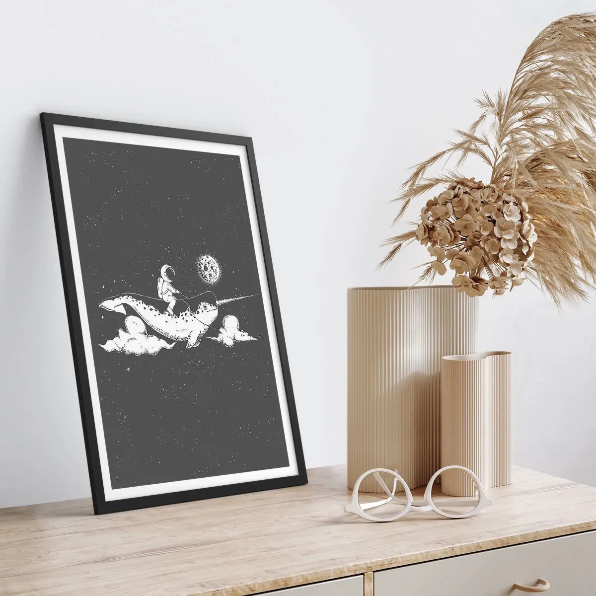 Poster in een zwarte lijst - Ruimte Ruiter - 40x50 cm