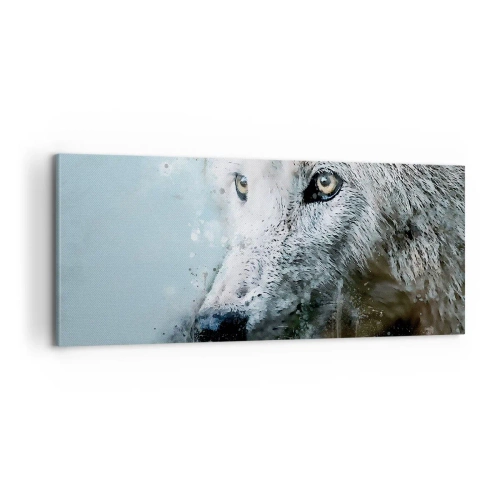 Schilderen op canvas - Ontmoet de wolvenziel - 100x40 cm