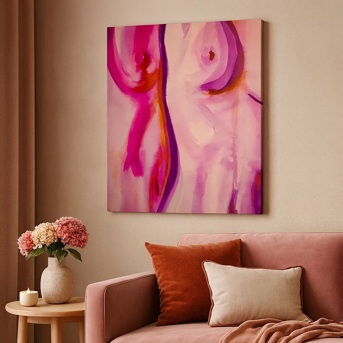 Schilderen op canvas - Ode aan vrouwelijkheid - 30x30 cm