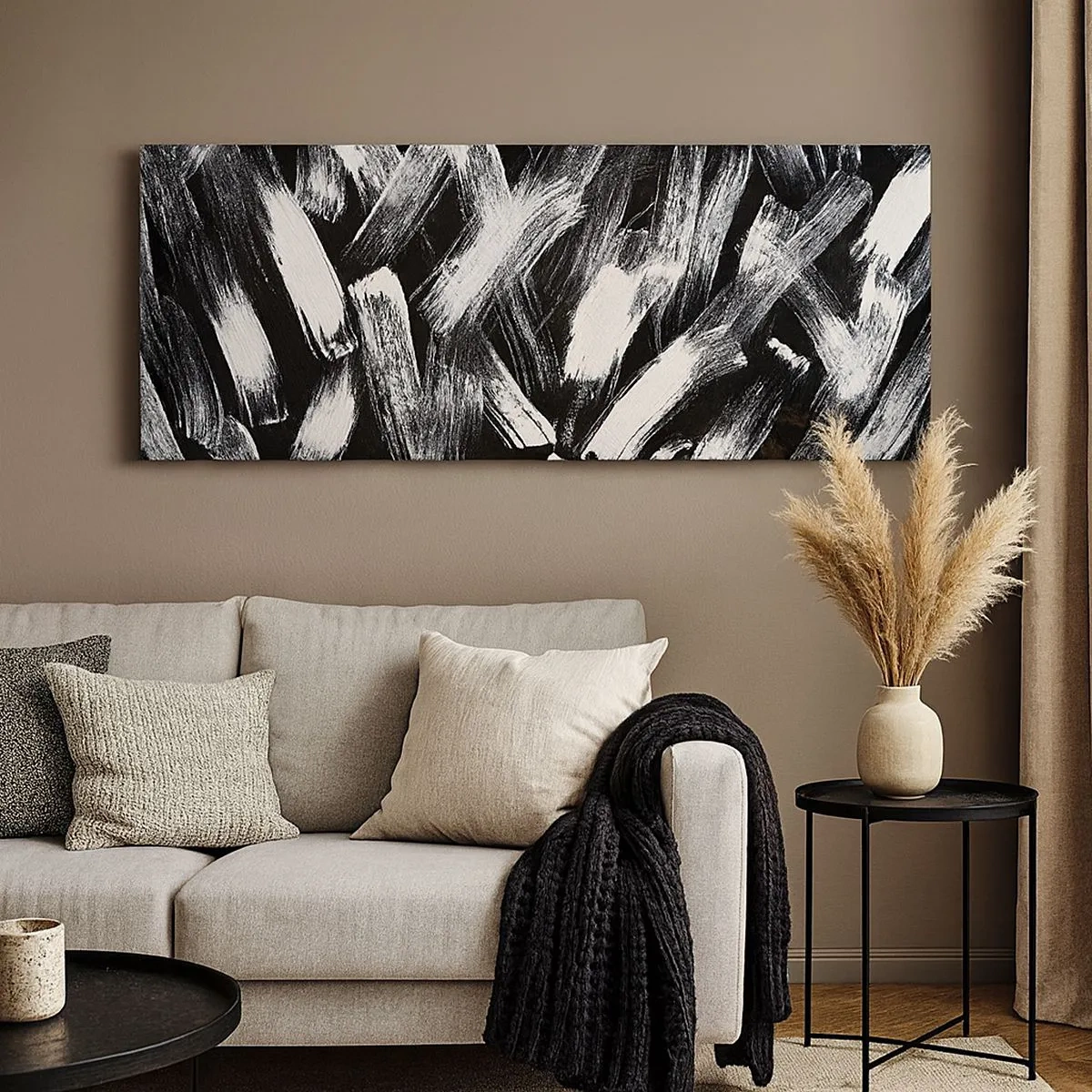 Schilderen op canvas - Abstractie in de industriële spirit - 100x40 cm